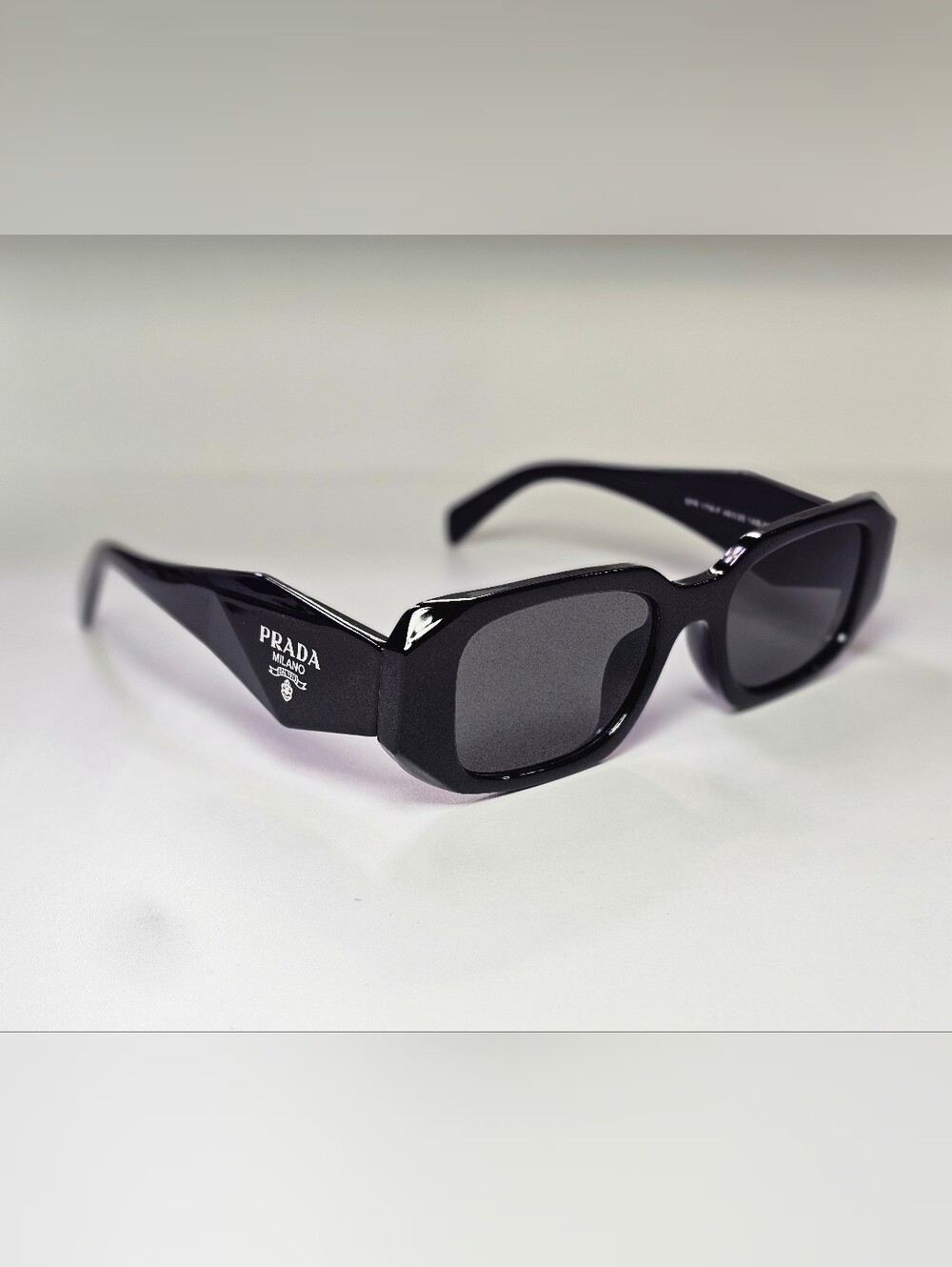 Prada Milano Men's Black Acetate Sunglasses